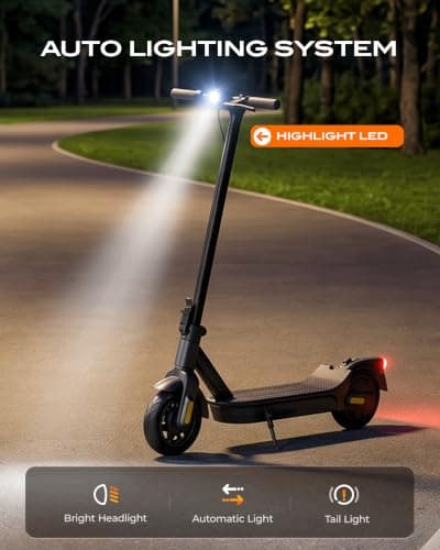 Electric Scooter for Adults 350W /600W, 20MPH, 17 Miles Adult Electric Scooters with Long Range, 8.5" Tire Motorized Scooters, Foldable E-Scooter Commuter with App, Rear Dual Damping Suspension - Thumbnail 6