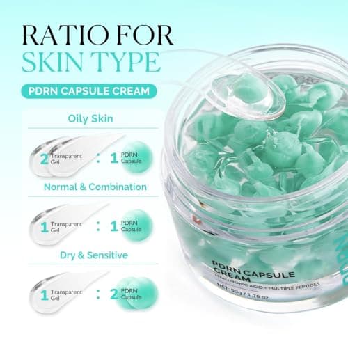 GOERTI PDRN Capsule Cream for Sensitive Skin, Salmon DNA & Peptides, Lightweight Gel Hydrator for Skin Repair, Deep Hydration & Elasticity Boost with Niacinamide for Even Skin Tone 1.76 oz - Thumbnail 5
