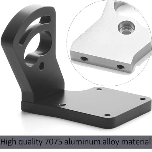 Aluminum Upgraded Motor Mount for Traxxas Revo 2.5, Revo 3.3, E-Revo Brushless Conversion Motor Holder RC Car Motor Base Seat Upgraded Parts - Silver - Thumbnail 4