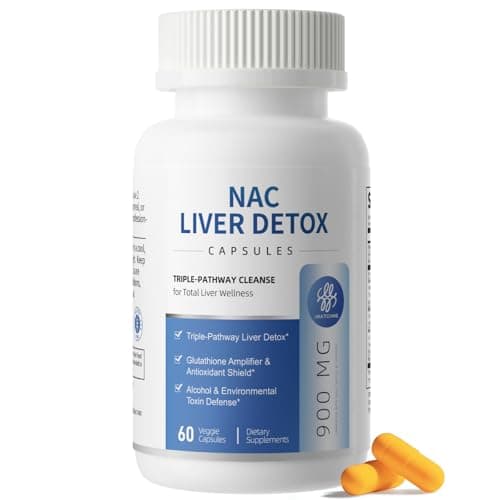 NAC Supplement 900 mg – Liver Cleanse Detox & Repair, Antioxidant & Cellular Health, Alcohol Defense Support – N-Acetyl Cysteine Capsules with Milk Thistle, Turmeric, Dandelion & Artichoke – 60 Count - Image 1