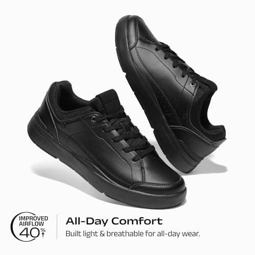 Bruno Marc Men's Lightweight Non Slip Casual Dress Fashion Sneakers Tennis Shoes Breathable Comfortable Shoes,Size 11,All Black,SBFN26015M - Thumbnail 5