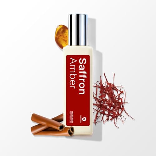 purefittech Pheromones Perfume Oil for Women, Long Lasting Saffron Amber Roll-on Fragrance, Pure Essential Oil Parfume, 0.34 fl oz (10ml) Travel Size, Made in USA - Image 1
