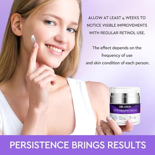 Retinol Cream for neck, Collagen Neck Creams for Tightening and Firming, Anti Aging Day & Night Facial Moisturizer for Women & Men - Thumbnail 6