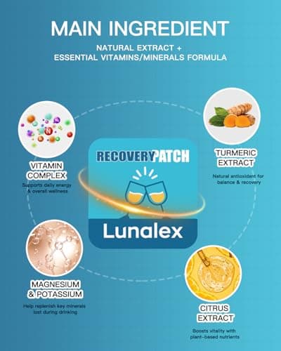 Lunalex Recovery Patch 48 Pack - Wake Up Refreshed & Balanced After Celebration - Plant-Based Formula for Morning Wellness - Bachelorette & Wedding Party Favors - 2 Patches per Sachet, Waterproof - Thumbnail 3