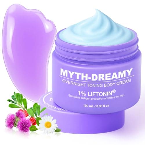 MYTH-Dreamy Overnight Toning Whip Firming Cellulite Cream, Skin Firming and Tightening Lotion While You Sleep - Helps Tighten Loose Skin & Cellulite on Body Belly Booty Arms Thighs with Gua Sha Tool - Image 1