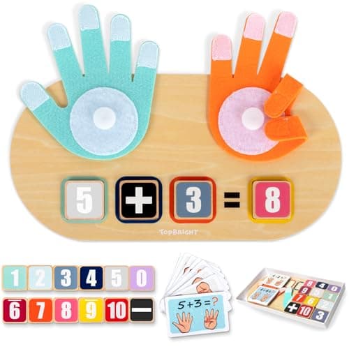 TOP BRIGHT Preschool Number Blocks Counting Toy for Toddlers 3-5 Year Old Boys Girls, Montessori Math Manipulatives, Educational Learning Gift with Storage Box - Image 1