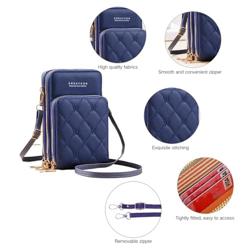 Endaycon Crossbody for Women, Trendy Small Phone Purse with Secure Card Slots, Lightweight Card wallet - Thumbnail 3