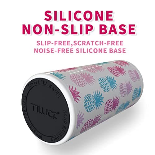 TILUCK Skinny Can Cooler for Slim Beer & Hard Seltzer, Stainless Steel, Doucle-Walled Stainless Steel Insulated Slim Cans, Standard 12 oz (Pineapple-NEW) - Thumbnail 4