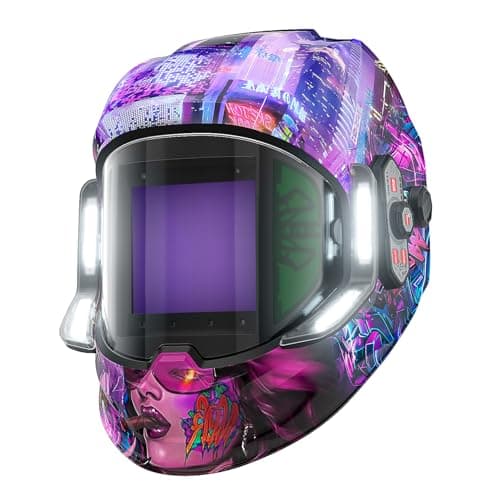 ANDELI Welding Helmet - 180° Panoramic 6 Arc Sensor True Color, Auto Darkening Welding Helmet with Light and Motion Sensing, 2100mAh Rechargeable Battery for TIG/MIG/Cut/Grind MONERCP-LED - Image 1