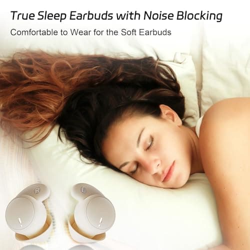 IFECCO Sleep Earbuds Bluetooth 6.0 - Sleep Headphones for Side Sleepers,Comfortable and Noise Blocking,IPX6 Waterproof Wireless Earbuds for Sleeping - Thumbnail 2