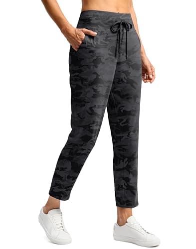G Gradual Womens Pants High Waisted Golf Pants 2 Deep Pockets 7/8 Ankle Joggers for Athletic Travel Casual Lounge Work, Grey Camo, Medium - Image 1