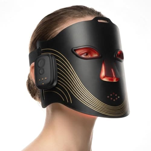 Newthor Red Light Therapy Mask for Face: 4 LED Modes with 850nm NIR Red Blue Orange Light Facial Care Wireless Light Therapy Mask – 4000 mAh Rechargeable Infrared Mask for Skin Glow and Acne Care - Image 1