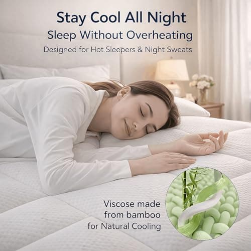 ELEMUSE 3 Inch Full Size Dual Layer Memory Foam Mattress Topper, 2 Inch Cooling Gel Foam, 1 Inch Soft Pillowtop Pad, Pressure Relief Bed Topper for Teen Room, Apartment & Guest Bed, Extra Support - Thumbnail 5