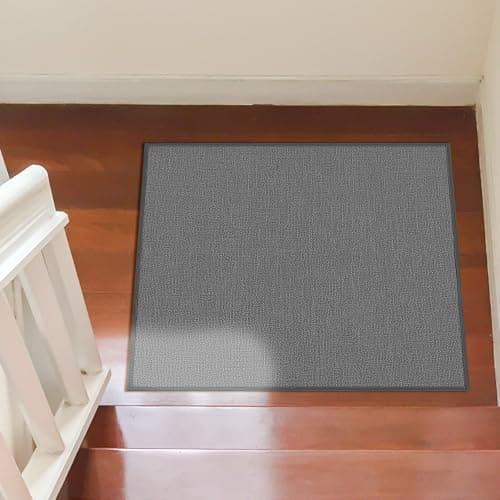 Carpet Stair Treads Rubber Backing Non-Slip Indoor Stair Protectors Pet Friendly Stair Rugs for Wooden Steps,Stair Mats for Kids,Pets,Elders,Grey,30"x30" in