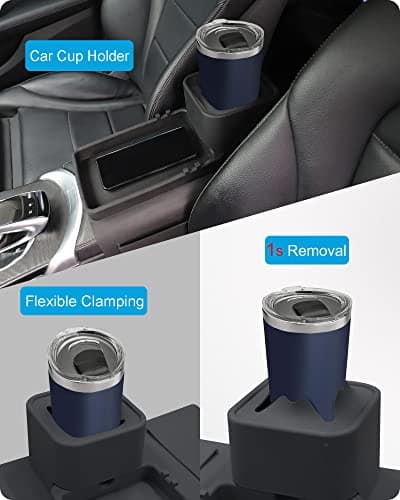 Silicone Couch Cup Holder, VIENFUT Anti-Spill Anti-Slip Sofa Armrest Tray BPA-Free, Dirt-Resistant Silicone Couch Arm Tray for Remote, Snacks, Cellphone and iPad, Gift for Family, Friend (Black) - Thumbnail 6