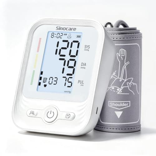 Sinocare Blood Pressure Monitor, Upper Arm BP Machine, FDA Cleared