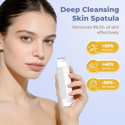 Blackhead Remover Tool for Nose Pore,Dual-Head Face Scraper & Pore Cleaner for Deep Facial Cleansing, U Shaped & Circular Widened Head Skin Care Tool for Men and Women (White) - Thumbnail 2
