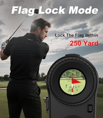 Golf Rangefinder with Slope, 1000 Yards Range Finder Golf, 6X Magnification, Flag Locking Vibration, Rechargeable Laser Range Finder - Thumbnail 4