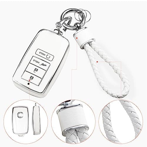 YO&YOYE for Acura Key Fob Cover with Keychain, Soft TPU Key Case Protection Fit for Acura CDX RDX RLX NSX TLX TLX-L - Thumbnail 4