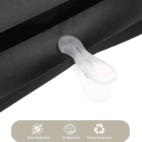 Changshade 6-Pack Temporary Blackout Paper Blinds for Window, Cut to Size Adhesive Paper Shades, Stick on Pleated Blinds,No Drill Easy Install,36" W x 72" H,Black - Thumbnail 6