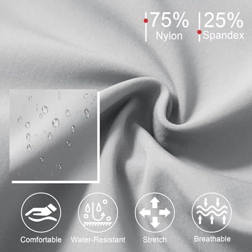 M MAELREG Fleece Lined Golf Pants Men Water-Resistant Workout Casual Outdoor Hiking Insulated Winter Pants for Men Light Grey - Thumbnail 4