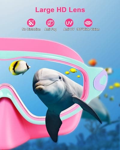Keary 2 Pack Kids Swim Goggles with Nose Cover Swimming Goggles for Kids 4-7 6-14 8-12 Age 3-6 5-8 Toddler Boys Girl Youth Child Anti-UV Anti-Fog Pool Water Leakproof - Thumbnail 5