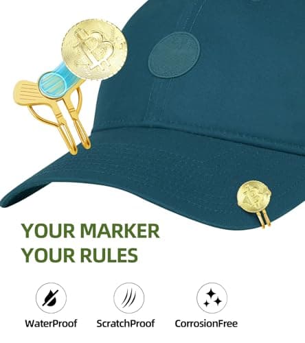Ugotit Golf Ball Marker with Magnetic Hat Clip for Putting, Secure Magnetic Golf Ball Marker, Ball Marker Hat Clip for Women & Men, Golf Accessories & Funny Gifts (6PCS) - Thumbnail 2