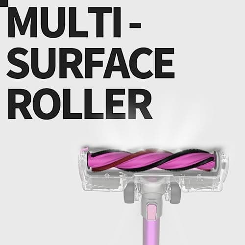 ROOMIE TEC R3 Cordless Stick Vacuum Cleaner, Fadeless Suction Power for Floor and Carpet, Up to 43 Min Powerful Battery, Bagless, Large Capacity, Extra Wide Roller, LED Headlights, and HEPA Filtration - Thumbnail 3