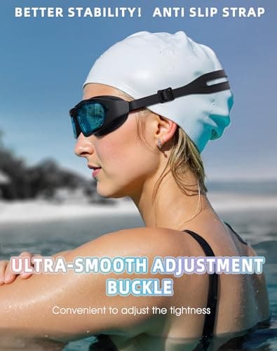 Greatever Sleek Swim Goggles Unisex-Adult, UV400 Protection Swimming Goggles, HD Wide View Goggles, Anti Fog No Leakage - Thumbnail 5