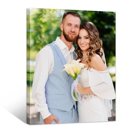 Unite Stone Custom Canvas Prints with Your Photos - Turn Your Photos Prints onto Canvas wall art for Bedroom Home Wall Decoration Gifts (8" X 10") - Image 1