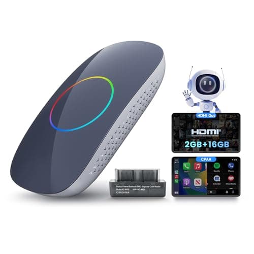 Magic Box - AI Box CarPlay Android Auto Wireless 2GB+16GB, Support YouTube, Netflix, Prime Video, Disney+, Spotify w/HDMI Output, Dual Wi-Fi & BT (5.4 & 4.2), USB Playback, AI-Powered, OTA - Image 1