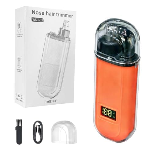 VISDOLL 2026 Men & Women Professional Ear and Nose Hair Trimmer, Travel-Friendly IPX7 Waterproof, USB Rechargeable, Painless Quiet, Easy to Clean Dual Edge Blades，Orange - Image 1