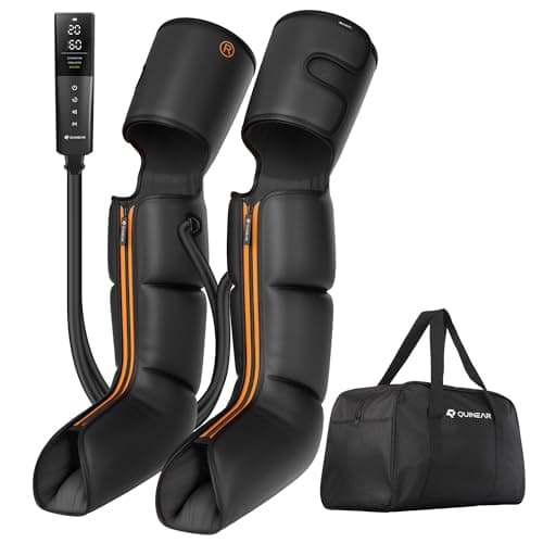 QUINEAR Advanced Full Leg Air Compression Massage, Leg and Foot Massager with Remote, Foot Calf & Thigh Massager for Swollen Legs - Image 1