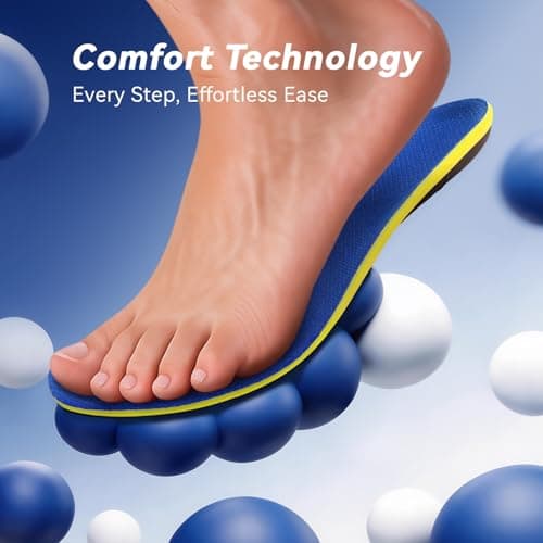 Heavy Duty Support Pain Relief Orthotics - 230+ lbs Plantar Fasciitis Medium Arch Support Inserts for Men Women, Flat Feet Orthotic Insert, Work Boot Shoe Insoles -Shock Absorption with Every Step(L) - Thumbnail 5