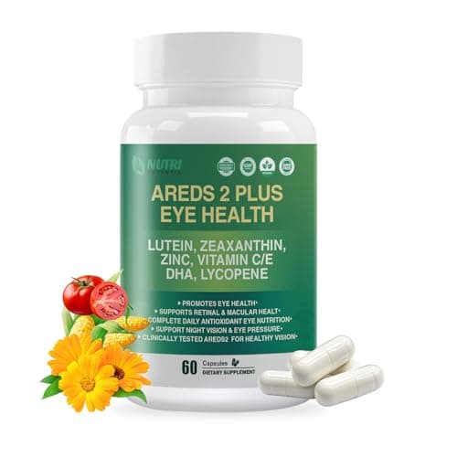 AREDS 2 Plus Eye Vitamin Supplement,Lutein and Zeaxanthin Supplements with DHA for Seniors Macular,Supports Visual Clarity,Focus & Eye Fatigue Relief,Non-GMO,Third-Party Tested(Made & Tested in USA) - Image 1