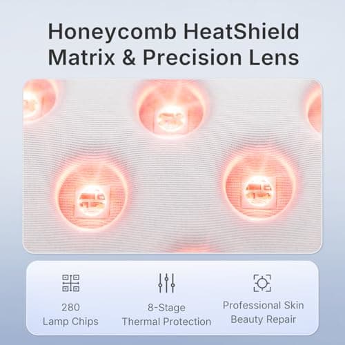 Hello Face Red Light Therapy Mask, 280 LEDs Quad-Chips Infrared Light Led Face Mask Light Therapy for Face Skin Care Improvement, Ultra-Soft Led Mask Light Therapy for 4 Modes with Eye Protection - Thumbnail 4