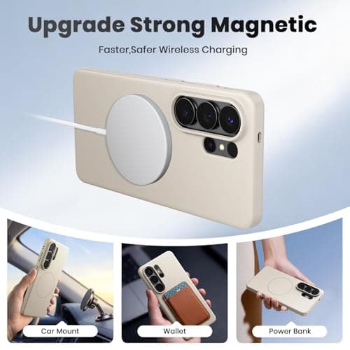 WSKEN Magnetic for Samsung Galaxy S26 Ultra Case - 100% Fit for MagSafe, Skin Friendly Grip Military Grade Shockproof Protective Cover, Slim Thin Phone Case for Galaxy S26 Ultra, White - Thumbnail 2