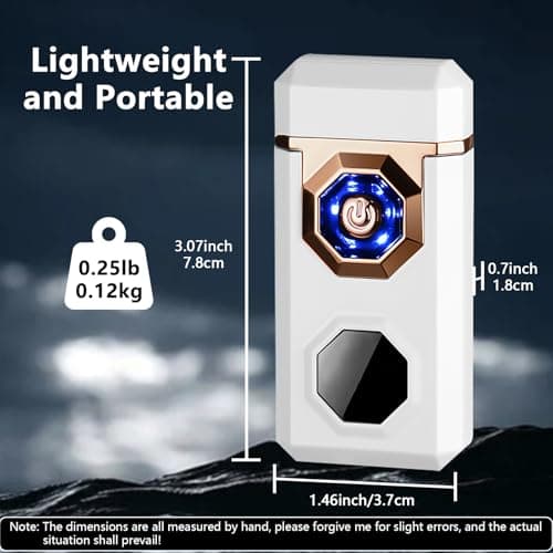 BABOBIU Night Glow Lighter - LED Emergency Light with Power Display, USB Rechargeable Arc for Incense, Outdoor Camping, Survival & Home Décor (Illuminating White) - Thumbnail 6