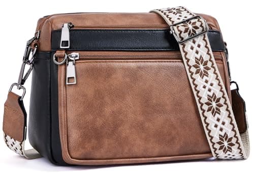 ATERITSSI Crossbody Purses for Women Trendy,Vegan Leather Crossbody Bags,Cell Phone Camera Shoulder Handbags with Card Slots - Image 1