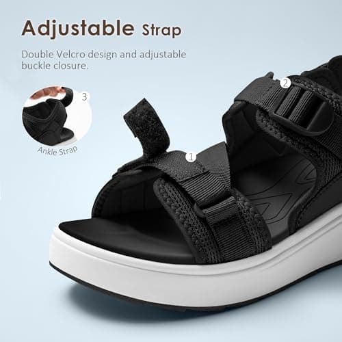 Vilanva Women's platform sandals Black Size 9 - Thumbnail 4