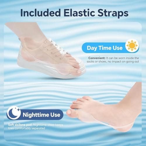 WOLOYHEATIE Bunion Corrector for Women & Men, Adjustable Bunion Fix for Big Toe Separation Pain Relief, Toe Alignment Corrector, Bunion Splints for Left/Right Feet Hallux Valgus Relief - Thumbnail 2