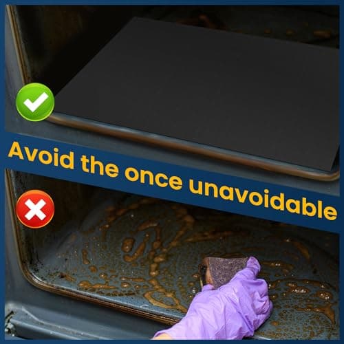 Oven Liner for Bottom of Oven, 2 Pack Heavy Duty Oven Liners for Electric Stove, Heat Resistant Stovetop Protector Air Fryer Grill Mat, Reusable Gas Toaster Microwave Oven Drip Liner Teflon Sheets - Thumbnail 5