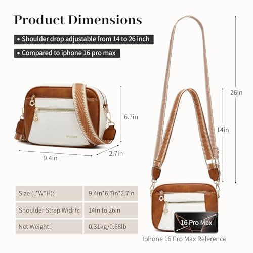 Makes Crossbody Purse for Women Small Crossbody Bags Trendy Vegan Leather with Adjustable Shoulder Strap - Thumbnail 5