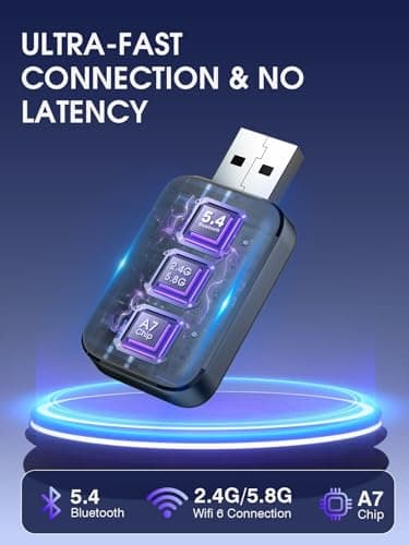 Wireless Carplay Adapter for Apple iPhone: 2025 Upgraded Mini Car Play Dongle Convert Factory Wired to Wireless - Stable Control & No Delay USB Carplay Adapter for Cars from 2016 & iOS 10+ - Thumbnail 2