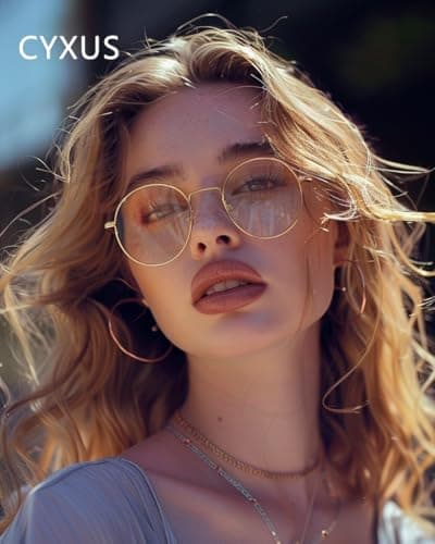 Cyxus Blue Light Glasses for Men and Women, Metal Frame Computer Eyeglasses for Office, Gaming, Reading 8090T06-US - Thumbnail 3