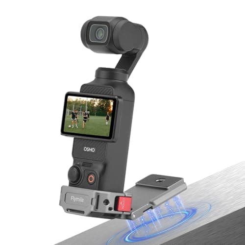 Flymile Pocket 3 Magnetic Mount, Magnet Expansion Adapter Holder with Cold Shoe on Iron Fence etc, Aluminum Alloy Magnetic Mount Stand for DJI Osmo Pocket 3 Xtra Muse Creator Combo Handle Accessories - Image 1