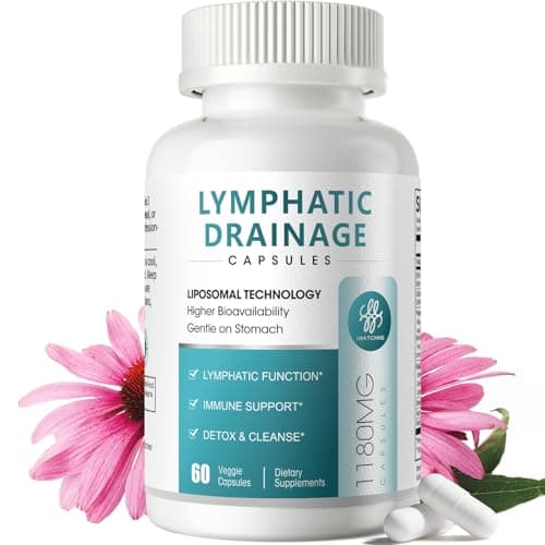 iMATCHME Lymphatic Drainage Supplements for Lymph System Support, Detox & Cleanse, Liver Health,Fluid Balance, Immune Support, Natural Herbal Blends with Echinacea, Liposomal Glutathione, 60 Capsules - Image 1