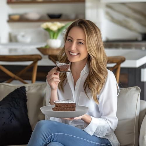 Homienly Premium Wheat Straw Dinner Plates, Reusable 8 PCS Unbreakable Plates 10 inch Plate Set, Alternative Plastic Plate Microwave and Dishwasher Safe Plates Set for Home - GreyStone - Thumbnail 6