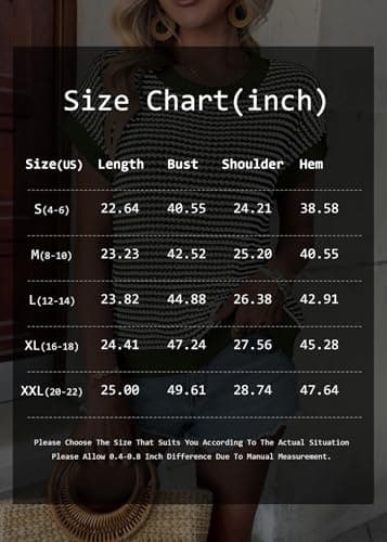 ATHMILE Sleeveless Sweater Tops for Womens Short Sleeve Anthropologie Outfits Striped Round Neck Pullover Knit Cute Vest Red - Thumbnail 6