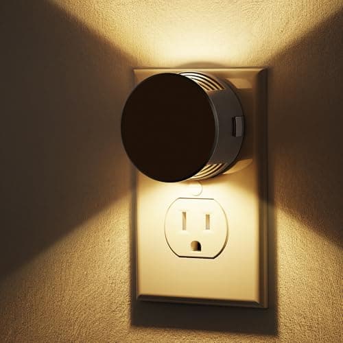 Briignite Night Lights Plug into Wall [2 Pack], Dusk to Dawn Sensor Nightlight, Brightness Adjustable, 3000K Soft White, Dimmable Plug in Night Light for Bedroom, Hallway, Stairs, Kitchen - Image 1